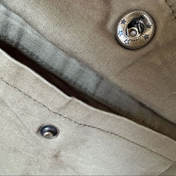 Kensie Jeans Army Green Double Breasted Utility Jacket - Picture 7 of 9